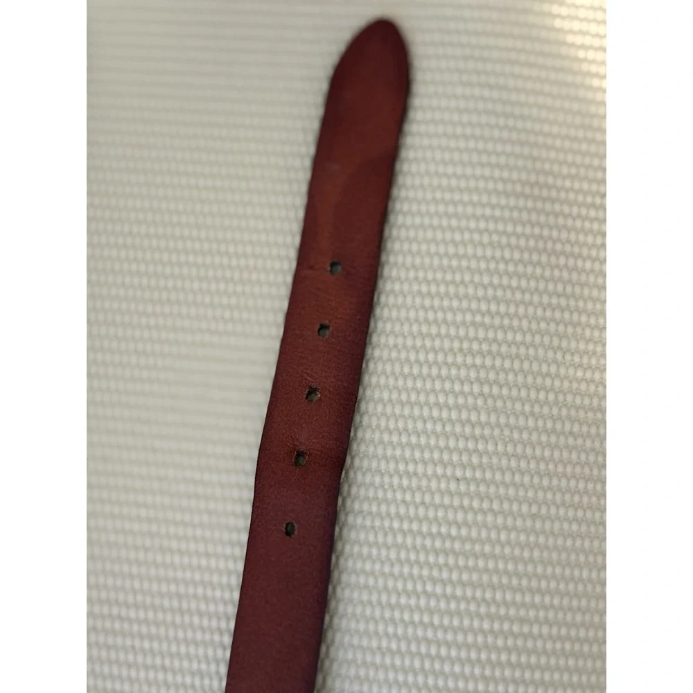Brooks Brother Handmade Men's Brown Leather Dress Belt Adjustable